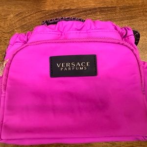 Magenta purple Versace Parfums bag
